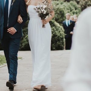 Long white dress from David’s Bridal